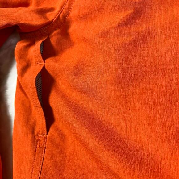 Outdoor Research Performance Button Up Shirt Men's M Orange Nylon Vents UPF50 - Picture 7 of 12